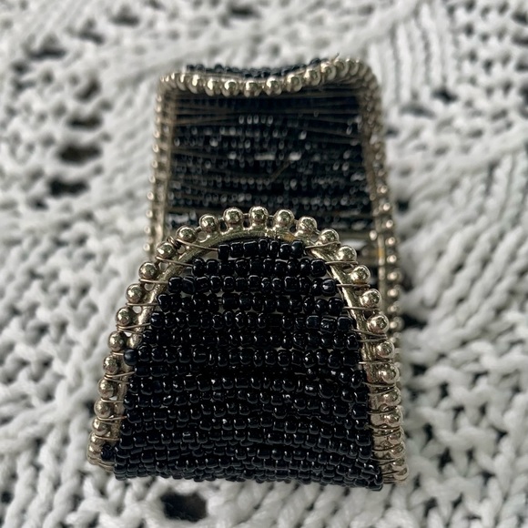 Black Cuff Beaded Bracelet - Picture 6 of 7